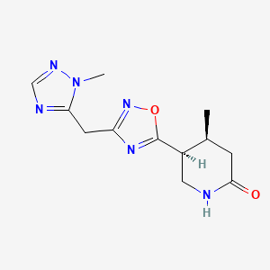 (4S,5S)-4-methyl-5-{3-[(1-methyl-1H-1,2,4-triazol-5-yl)methyl]-1,2,4-oxadiazol-5-yl}piperidin-2-one