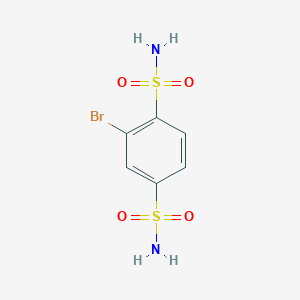 molecular formula C6H7BrN2O4S2 B13549564 2-Bromobenzene-1,4-disulfonamide CAS No. 1094671-89-2