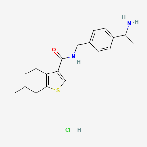 N-{[4-(1-aminoethyl)phenyl]methyl}-6-methyl-4,5,6,7-tetrahydro-1-benzothiophene-3-carboxamide hydrochloride