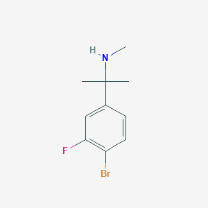 molecular formula C10H13BrFN B13549657 2-(4-Bromo-3-fluorophenyl)-N-methylpropan-2-amine 