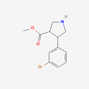 Methyl 4-(3-bromophenyl)pyrrolidine-3-carboxylate