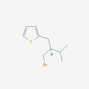 2-(2-(Bromomethyl)-3-methylbutyl)thiophene