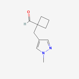 1-[(1-Methyl-1H-pyrazol-4-yl)methyl]cyclobutane-1-carbaldehyde