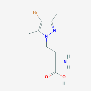 2-Amino-4-(4-bromo-3,5-dimethyl-1h-pyrazol-1-yl)-2-methylbutanoic acid