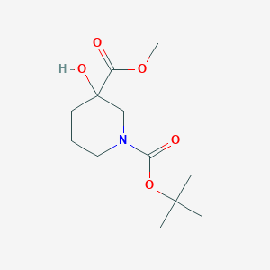 1-Tert-butyl 3-methyl 3-hydroxypiperidine-1,3-dicarboxylate