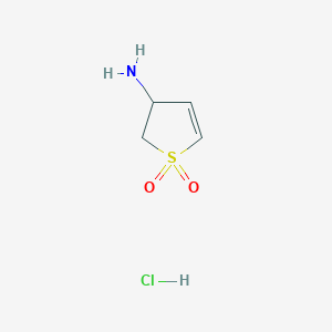 molecular formula C4H8ClNO2S B1355009 （1,1-二氧化-2,3-二氢-3-噻吩基）胺盐酸盐 CAS No. 62510-60-5