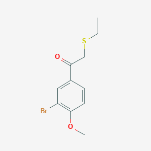 1-(3-Bromo-4-methoxyphenyl)-2-(ethylthio)ethan-1-one