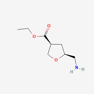 rac-ethyl (3R,5R)-5-(aminomethyl)oxolane-3-carboxylate