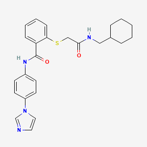 2-({[(cyclohexylmethyl)carbamoyl]methyl}sulfanyl)-N-[4-(1H-imidazol-1-yl)phenyl]benzamide