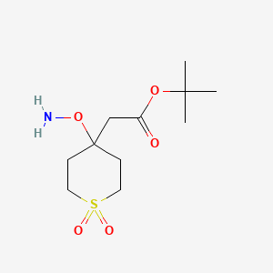 Tert-butyl 2-[4-(aminooxy)-1,1-dioxo-1lambda6-thian-4-yl]acetate