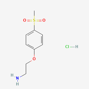 molecular formula C9H14ClNO3S B13550567 2-(4-Methanesulfonylphenoxy)ethan-1-aminehydrochloride CAS No. 2825007-60-9