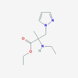 Ethyl 2-(ethylamino)-2-methyl-3-(1h-pyrazol-1-yl)propanoate