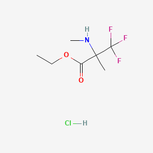 Ethyl3,3,3-trifluoro-2-methyl-2-(methylamino)propanoatehydrochloride