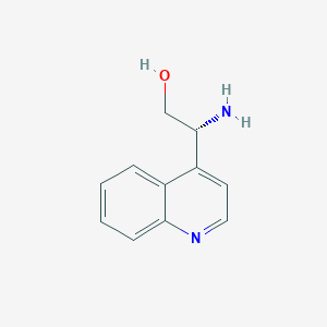 molecular formula C11H12N2O B13550641 (R)-2-Amino-2-(quinolin-4-yl)ethan-1-ol 