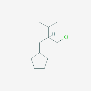 molecular formula C11H21Cl B13550680 (2-(Chloromethyl)-3-methylbutyl)cyclopentane 