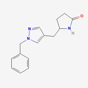 5-[(1-Benzyl-1H-pyrazol-4-yl)methyl]pyrrolidin-2-one