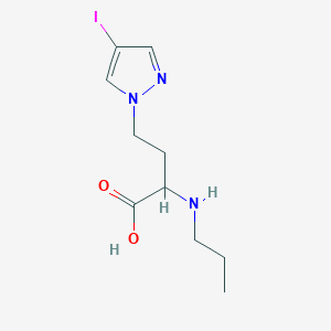 molecular formula C10H16IN3O2 B13550727 4-(4-Iodo-1h-pyrazol-1-yl)-2-(propylamino)butanoic acid 