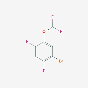 molecular formula C7H3BrF4O B13550746 1-Bromo-2,4-difluoro-5-(difluoromethoxy)benzene 