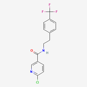 6-chloro-N-[2-[4-(trifluoromethyl)phenyl]ethyl]pyridine-3-carboxamide