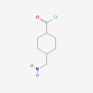molecular formula C8H14ClNO B1355086 4-(氨甲基)环己烷-1-甲酰氯 CAS No. 78044-69-6