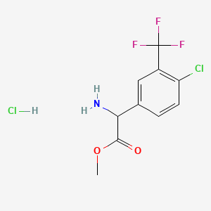 Methyl2-amino-2-[4-chloro-3-(trifluoromethyl)phenyl]acetatehydrochloride