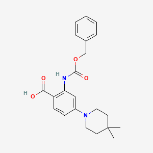 2-{[(Benzyloxy)carbonyl]amino}-4-(4,4-dimethylpiperidin-1-yl)benzoic acid