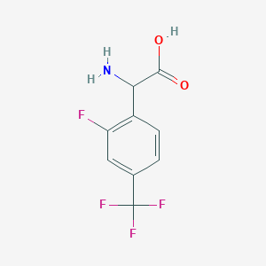 2-Amino-2-(2-fluoro-4-(trifluoromethyl)phenyl)acetic acid