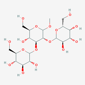 B135513 Methyl 2-O-galactopyranosyl-3-O-glucopyranosylglucopyranoside CAS No. 131614-86-3