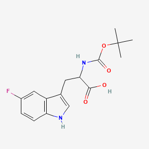 molecular formula C16H19FN2O4 B1355157 Boc-5-氟-DL-色氨酸 CAS No. 67337-05-7
