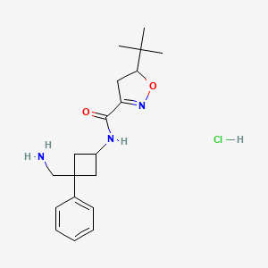 5-tert-butyl-N-[(1r,3r)-3-(aminomethyl)-3-phenylcyclobutyl]-4,5-dihydro-1,2-oxazole-3-carboxamide hydrochloride