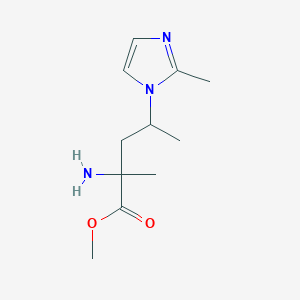 Methyl 2-amino-2-methyl-4-(2-methyl-1h-imidazol-1-yl)pentanoate