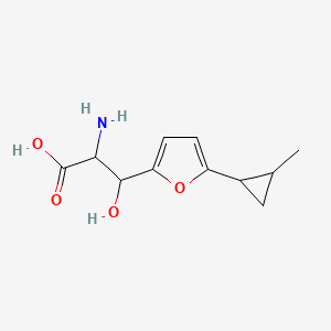 2-Amino-3-hydroxy-3-(5-(2-methylcyclopropyl)furan-2-yl)propanoic acid