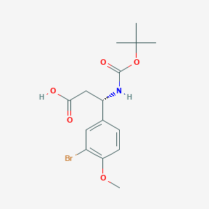 (S)-3-(3-Bromo-4-methoxyphenyl)-3-((tert-butoxycarbonyl)amino)propanoic acid