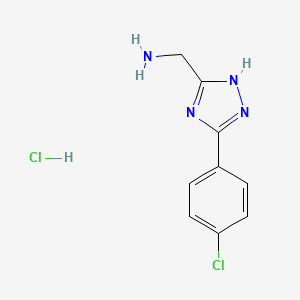 1-[5-(4-chlorophenyl)-4H-1,2,4-triazol-3-yl]methanaminehydrochloride