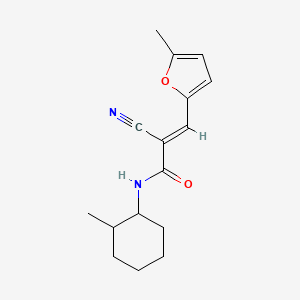 (2E)-2-cyano-N-(2-methylcyclohexyl)-3-(5-methylfuran-2-yl)prop-2-enamide