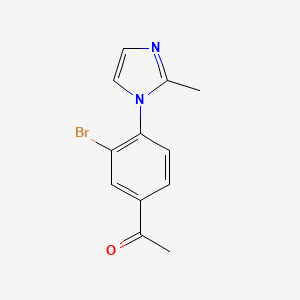 1-(3-Bromo-4-(2-methyl-1h-imidazol-1-yl)phenyl)ethan-1-one