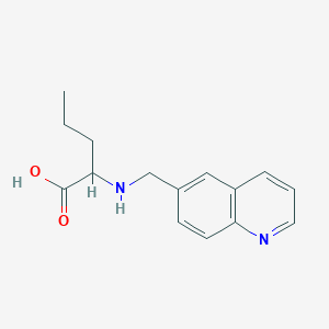 2-[(Quinolin-6-ylmethyl)amino]pentanoic acid