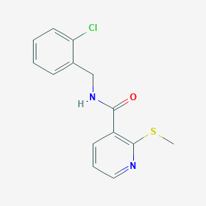 N-[(2-chlorophenyl)methyl]-2-methylsulfanylpyridine-3-carboxamide