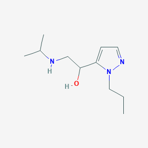 molecular formula C11H21N3O B13551853 2-(Isopropylamino)-1-(1-propyl-1h-pyrazol-5-yl)ethan-1-ol 