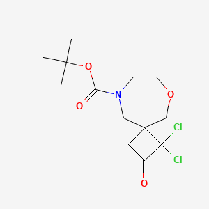 Tert-butyl 1,1-dichloro-2-oxo-6-oxa-9-azaspiro[3.6]decane-9-carboxylate