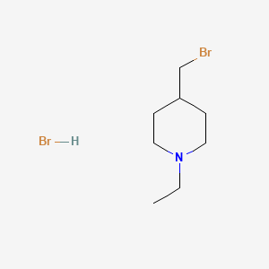 molecular formula C8H17Br2N B13551889 4-(Bromomethyl)-1-ethylpiperidinehydrobromide 