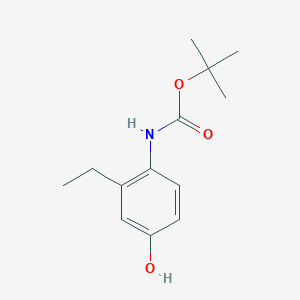 molecular formula C13H19NO3 B13551899 tert-Butyl (2-ethyl-4-hydroxyphenyl)carbamate 