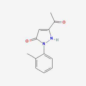 1-[5-hydroxy-1-(2-methylphenyl)-1H-pyrazol-3-yl]ethan-1-one