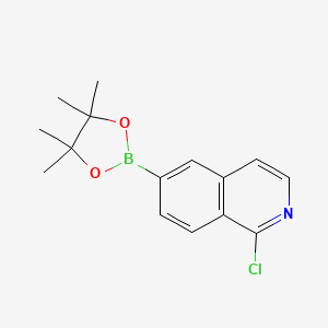 molecular formula C15H17BClNO2 B13551928 1-Chloro-6-(4,4,5,5-tetramethyl-1,3,2-dioxaborolan-2-yl)isoquinoline 