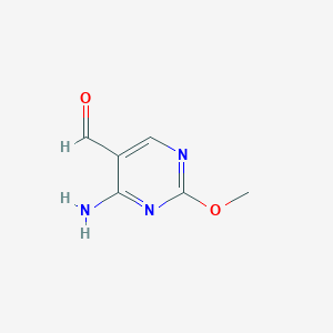 molecular formula C6H7N3O2 B1355197 4-Amino-2-methoxypyrimidine-5-carbaldehyde CAS No. 26664-09-5