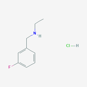 molecular formula C9H13ClFN B13551979 N-[(3-fluorophenyl)methyl]ethanamine;hydrochloride CAS No. 90389-41-6