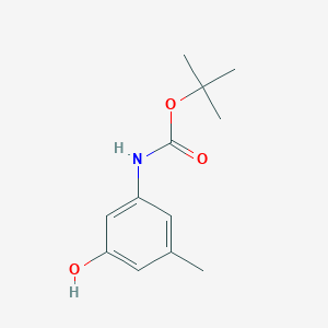 molecular formula C12H17NO3 B13551990 tert-butyl N-(3-hydroxy-5-methylphenyl)carbamate 