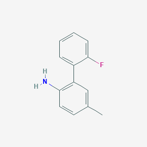 molecular formula C13H12FN B13552058 2-(2-Fluorophenyl)-4-methylaniline 