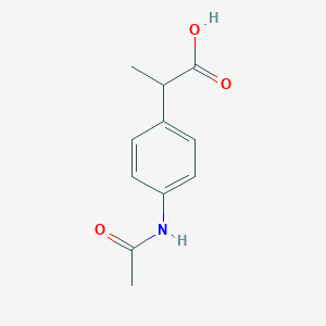 molecular formula C11H13NO3 B13552075 2-(4-Acetamidophenyl)propanoic acid 