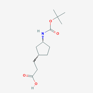 3-(trans-3-((Tert-butoxycarbonyl)amino)cyclopentyl)propanoic acid